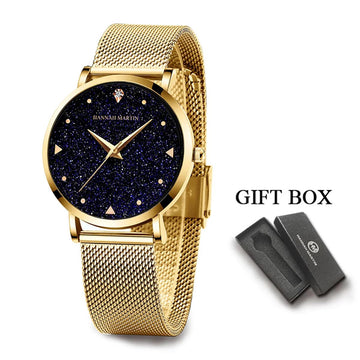 Elegant Luxury Ladie's Watch,  Fashionable Frosted Dial Rhinestone Rose Gold Tone Stainless Steel Mesh Strap Watches